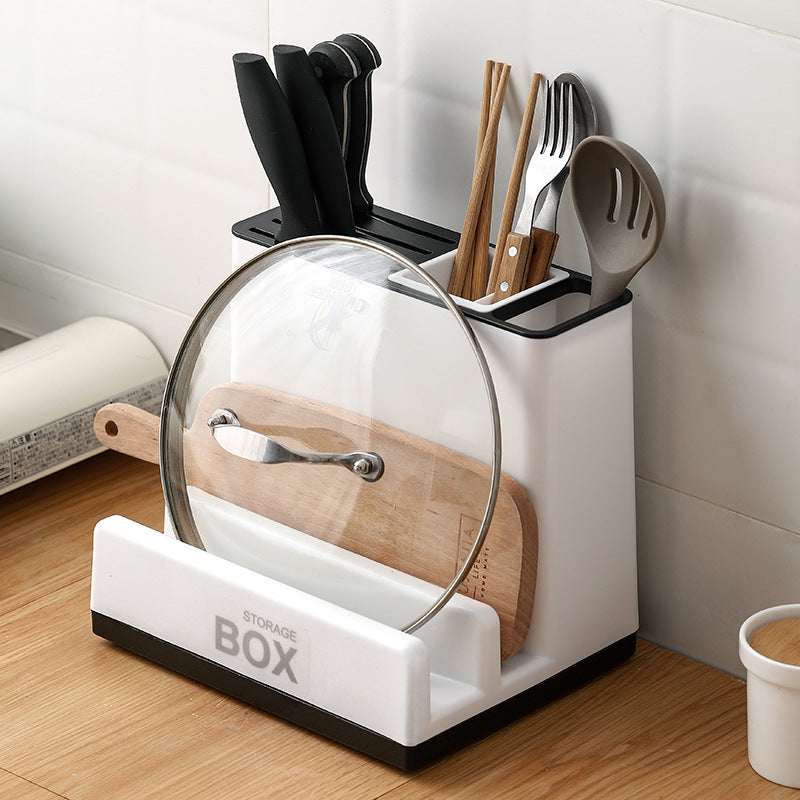 Modern Kitchen Knife & Tableware Storage Rack, Minimalist Organizer