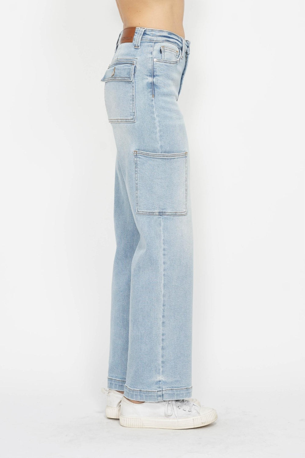Judy Blue High Waist Straight Cargo Jeans | Utility Style