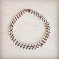 Triple Strand Layered Boho Sandstone Regalite Necklace 264L