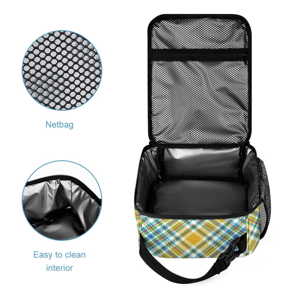 Yellow Multi-Color Plaid 3-Piece Backpack School Bag Set - Image 7