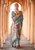 Multicolour Viscose Contemporary Saree with Foil Print Design