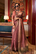 Monjolika Fashion Maroon Chiffon Weaving Trendy Saree