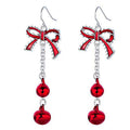 European And American Cross-border Fashion Christmas Earrings Cute Cartoon Christmas Tree Bells Bulbs Snowflake Alloy Earrings
