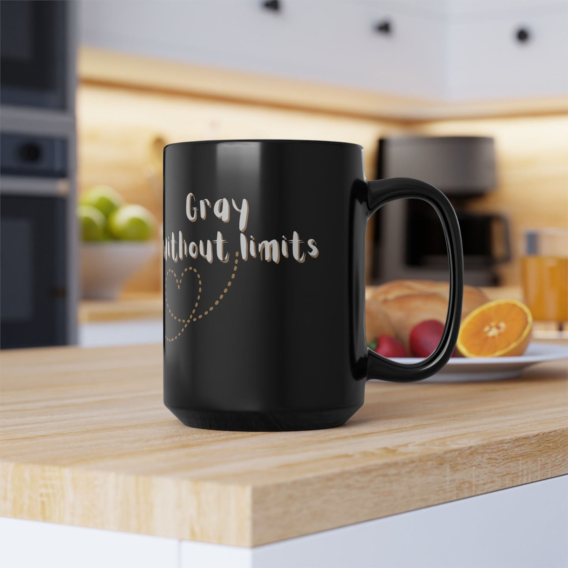 Gray Without Limits Inspirational 15oz Ceramic Coffee Mug