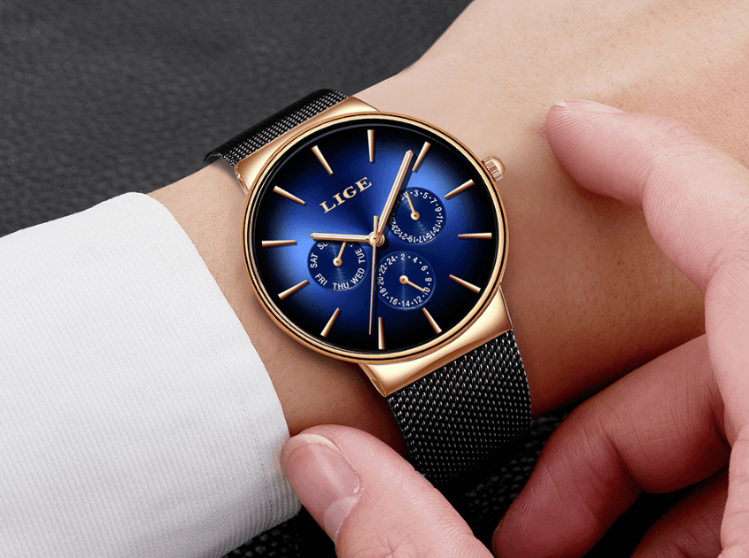 Unisex Elegant Stainless Steel Watch with Date and Chronometer