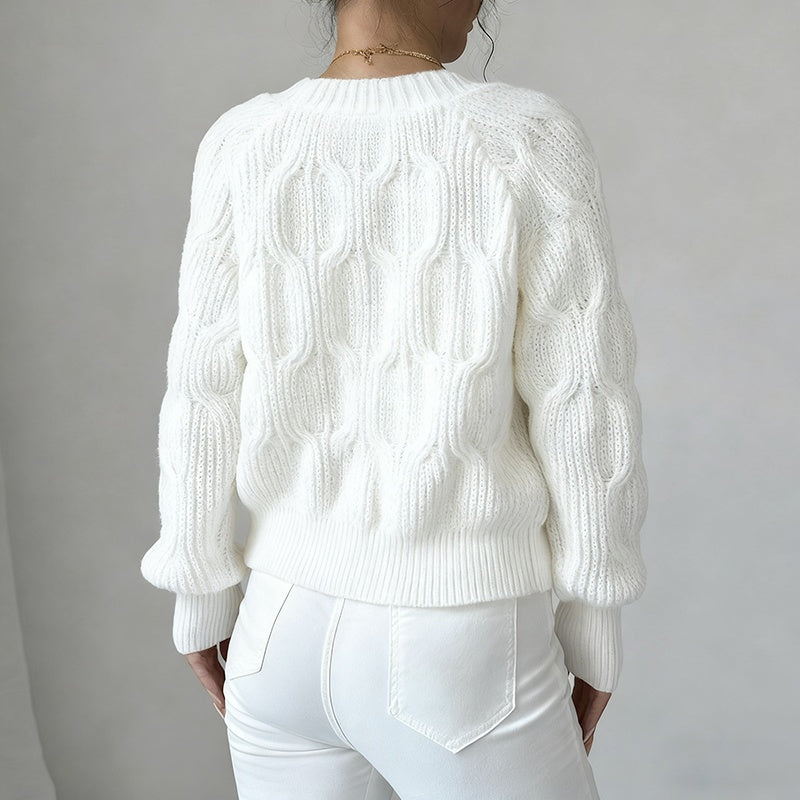 Women's Pink Bow Detail Cropped V-Neck Knit Cardigan - Image 5