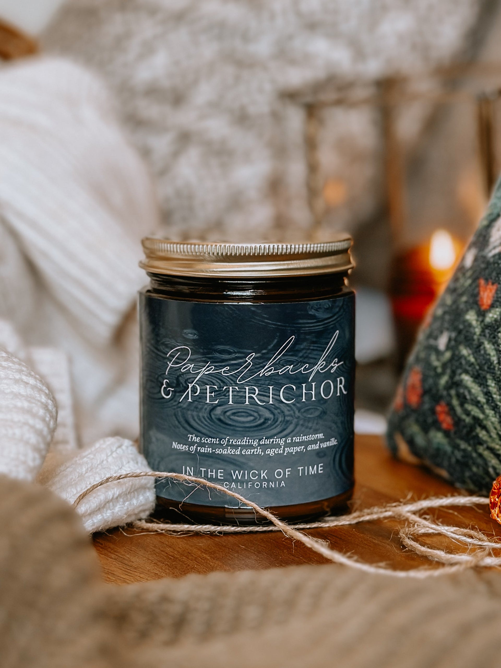 Paperbacks & Petrichor Candle