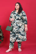 A stylish black co-ord set featuring a delicate floral print, crafted in breathable rayon.