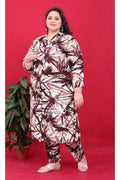Monjolika Fashion Maroon Colour Rayon Floral Print Classic Co-Ord Set