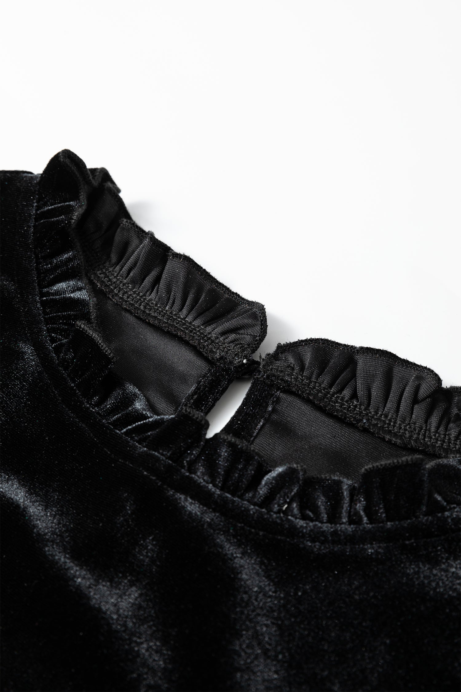 Frill Collar Smock Cuffs Puff Sleeve Blouse