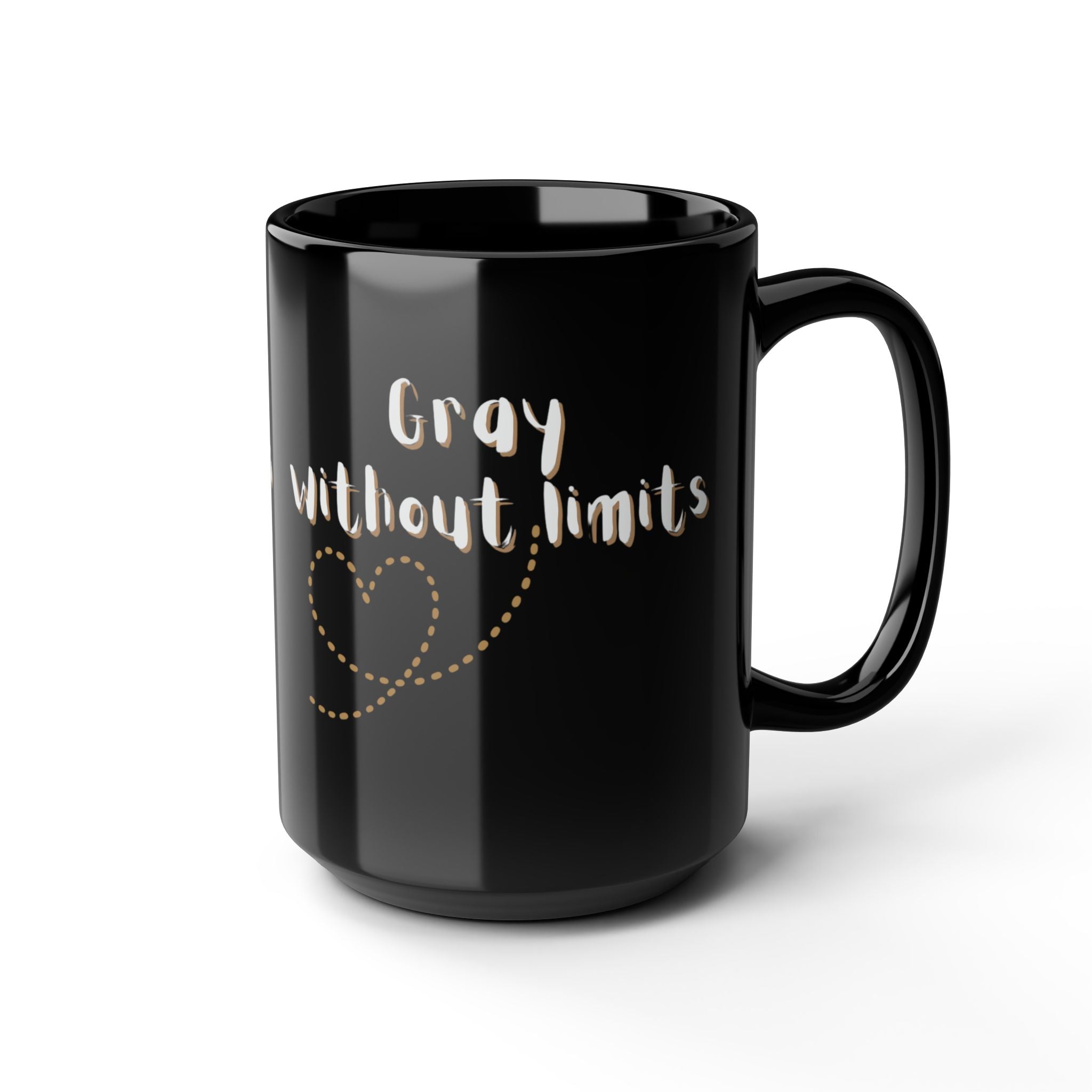 Gray Without Limits Inspirational 15oz Ceramic Coffee Mug