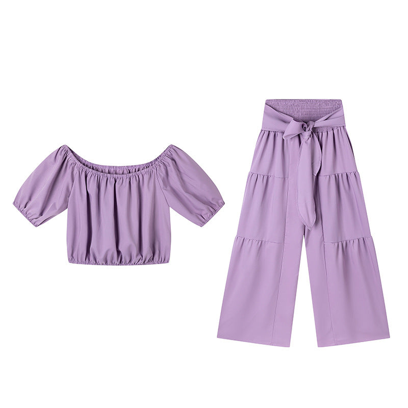 Two-Piece High-Waist Flared Pant Set with Off-Shoulder Top - Image 9