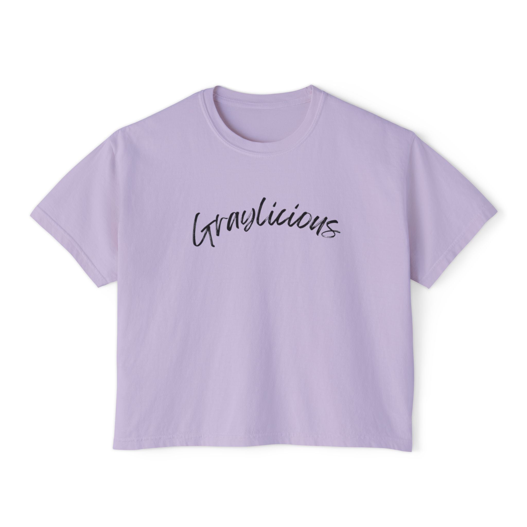 Women's Boxy Cotton Oversized Crewneck Short Sleeve Tee