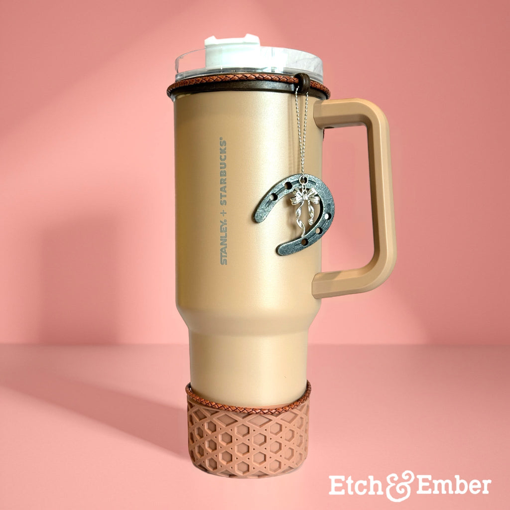 Iron Horseshoe Charm - Tumbler Handle Charm