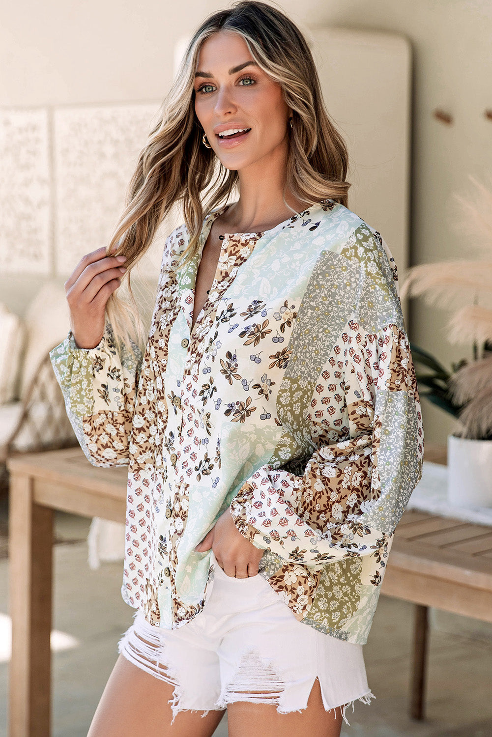 Winnie Long Puff Sleeve Shirt with Dramatic Silhouette