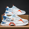 White Orange Blue Harajuku Chunky Platform Dad Sneakers