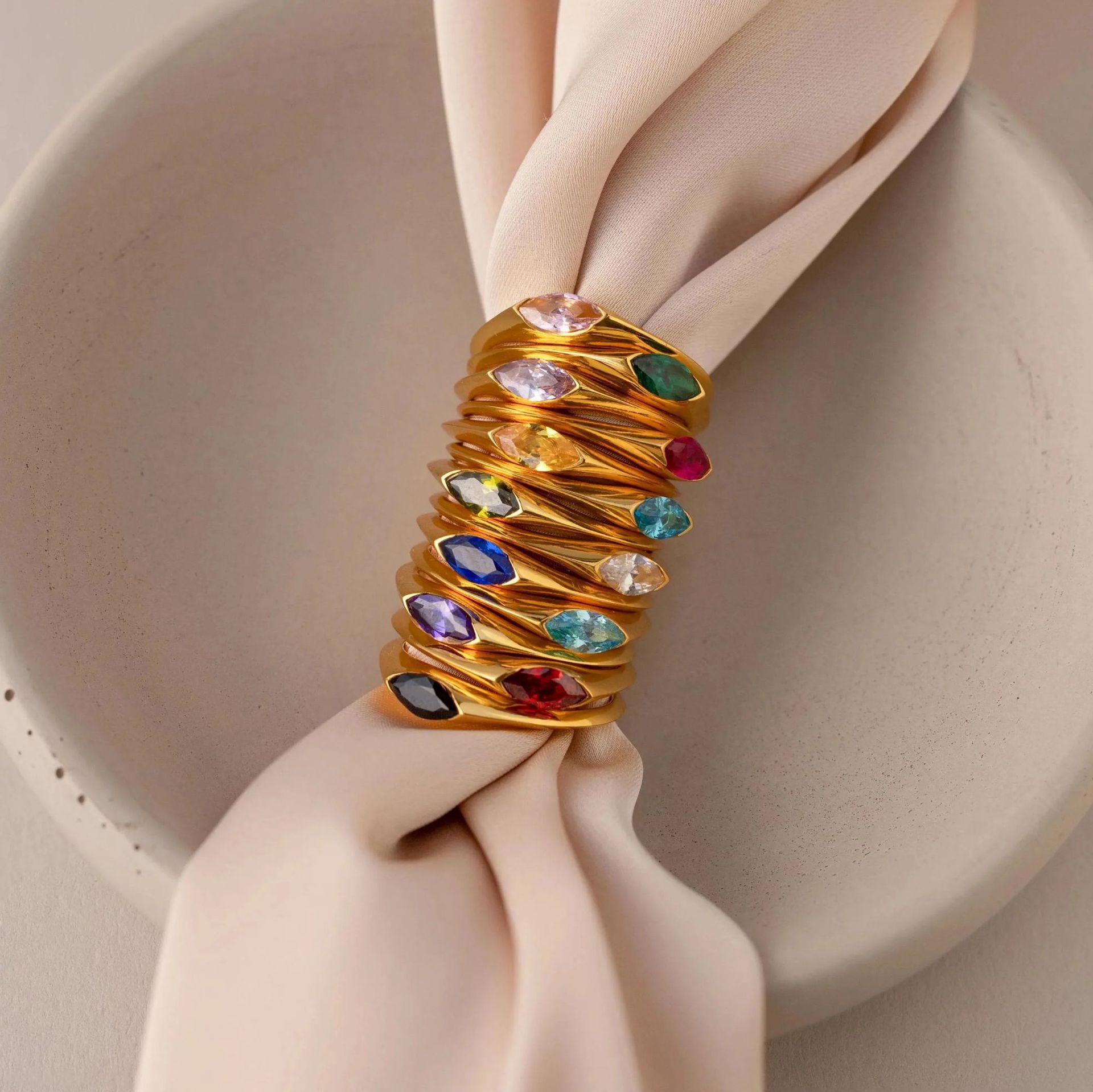 Stainless Steel December Birthstone Ring