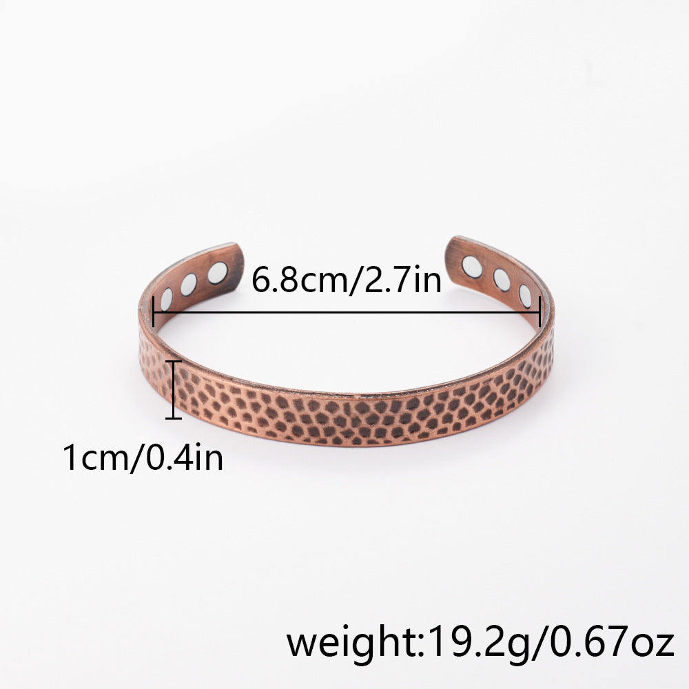 Magnetic Small Wave Pattern Antique Red Copper Brushed