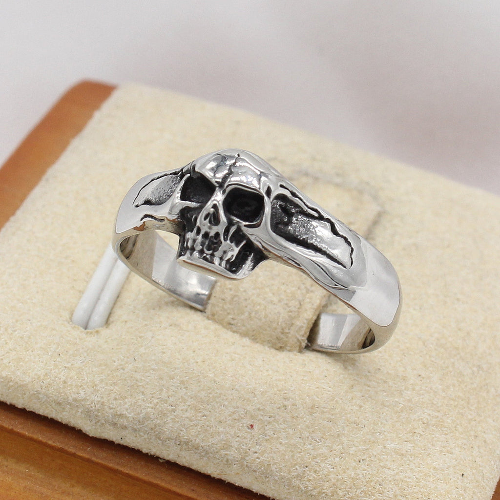 European And American Style Personalized Vintage Skull Titanium Steel Ring