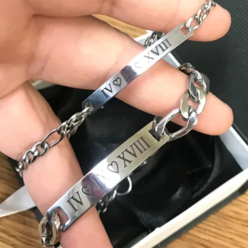 European And American Jewelry Couple Bracelet Titanium Steel