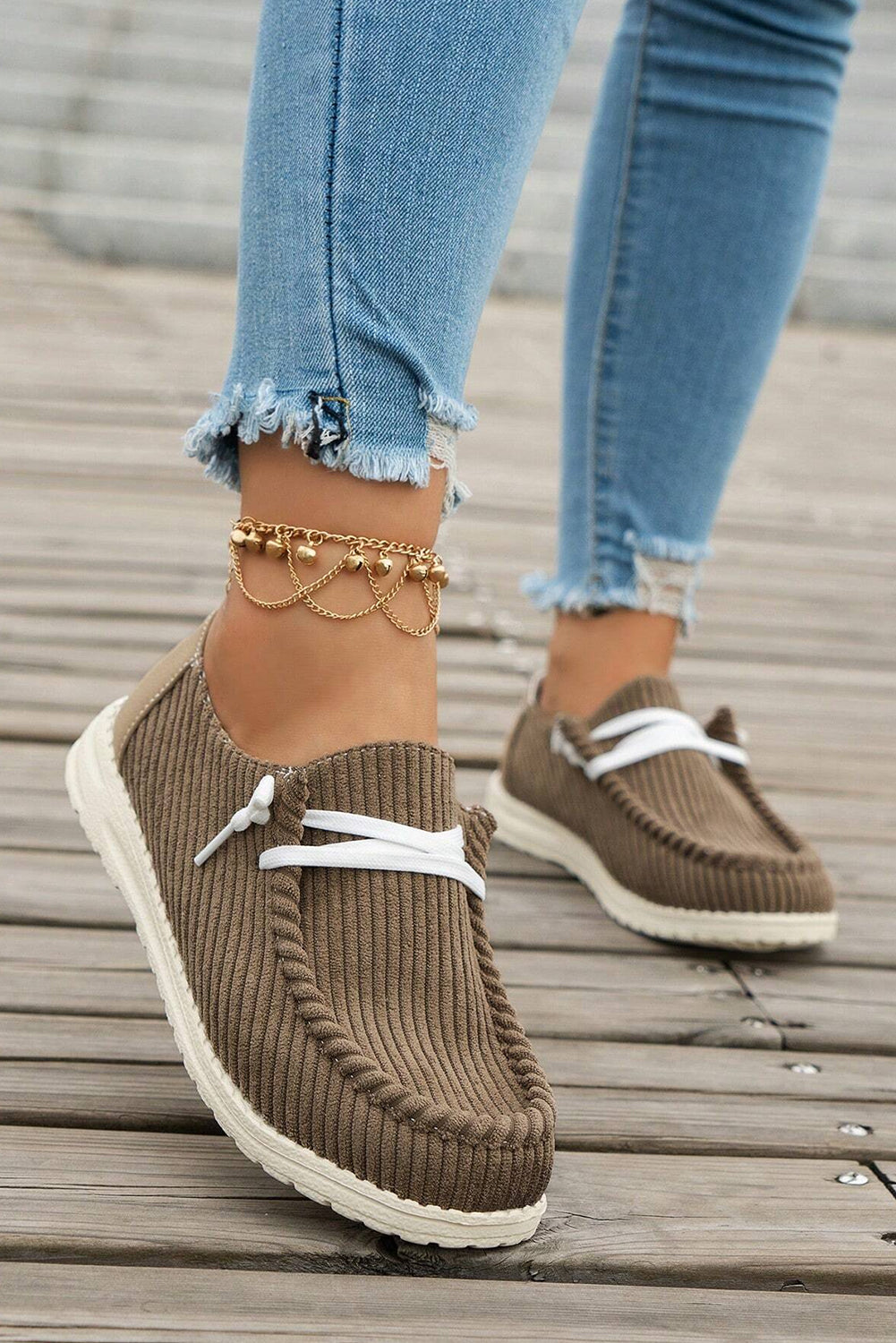 White Lace Up Casual Shoes
