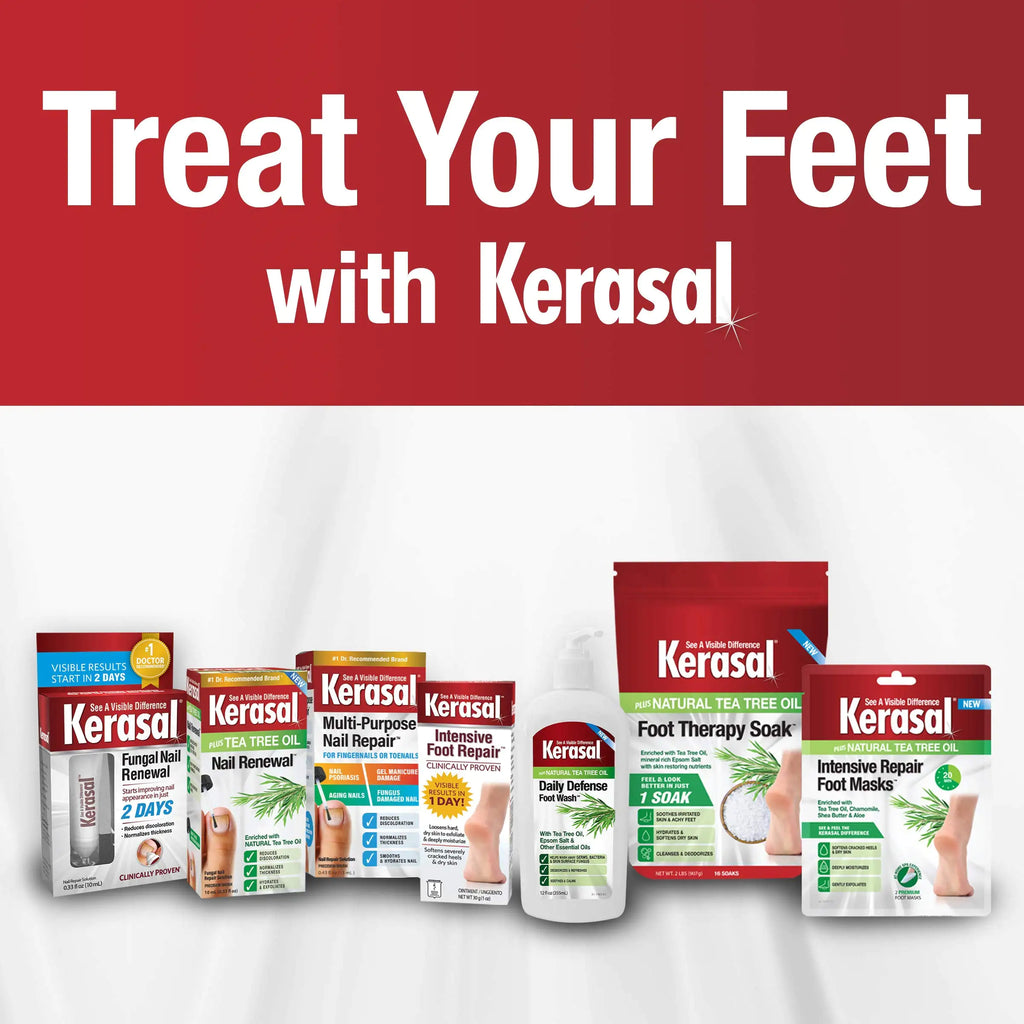 Kerasal Intensive Foot Repair Skin Healing Ointment for Cracked Heels and Dry Feet 1 oz , 2 Count, (Pack of 2) Intensive Foot Repair (Twin Pack)