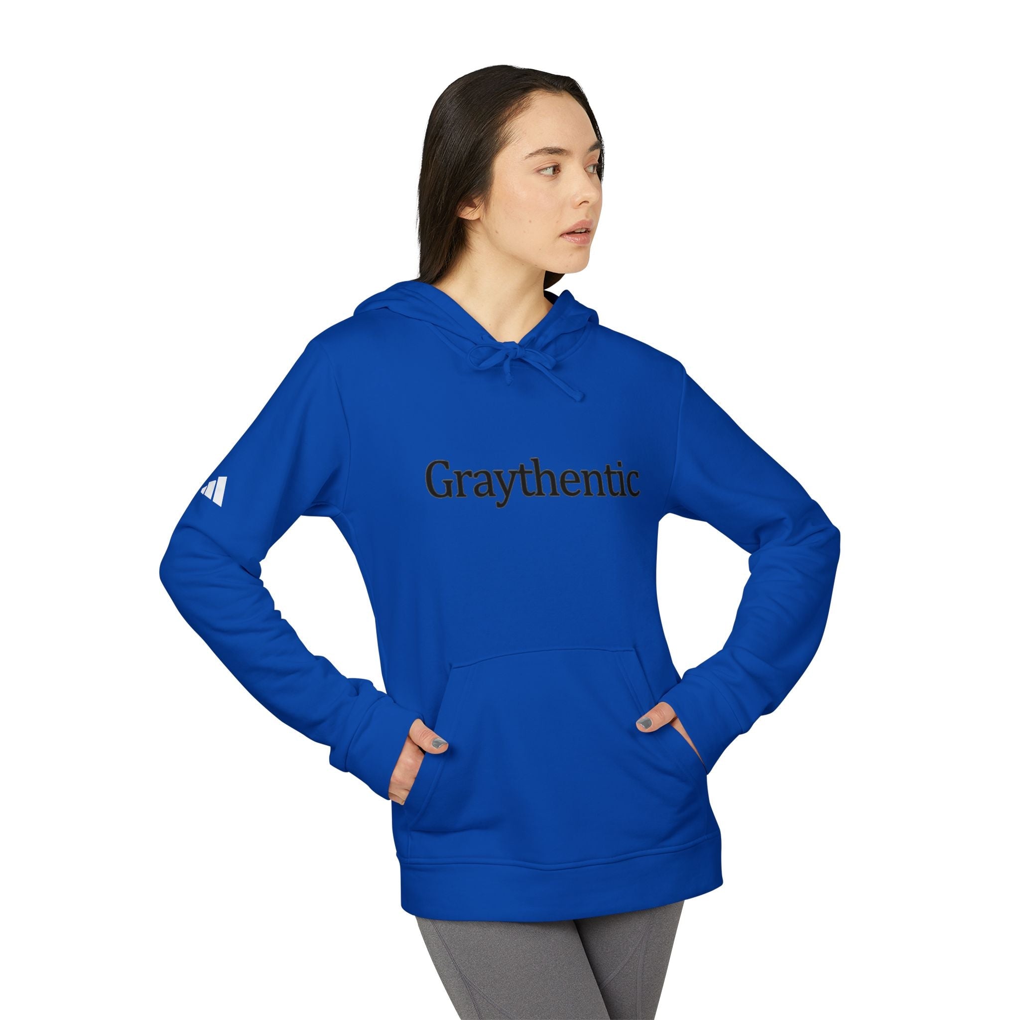 Unisex Fleece Pullover Hoodie in Red, Dark-Gray and White