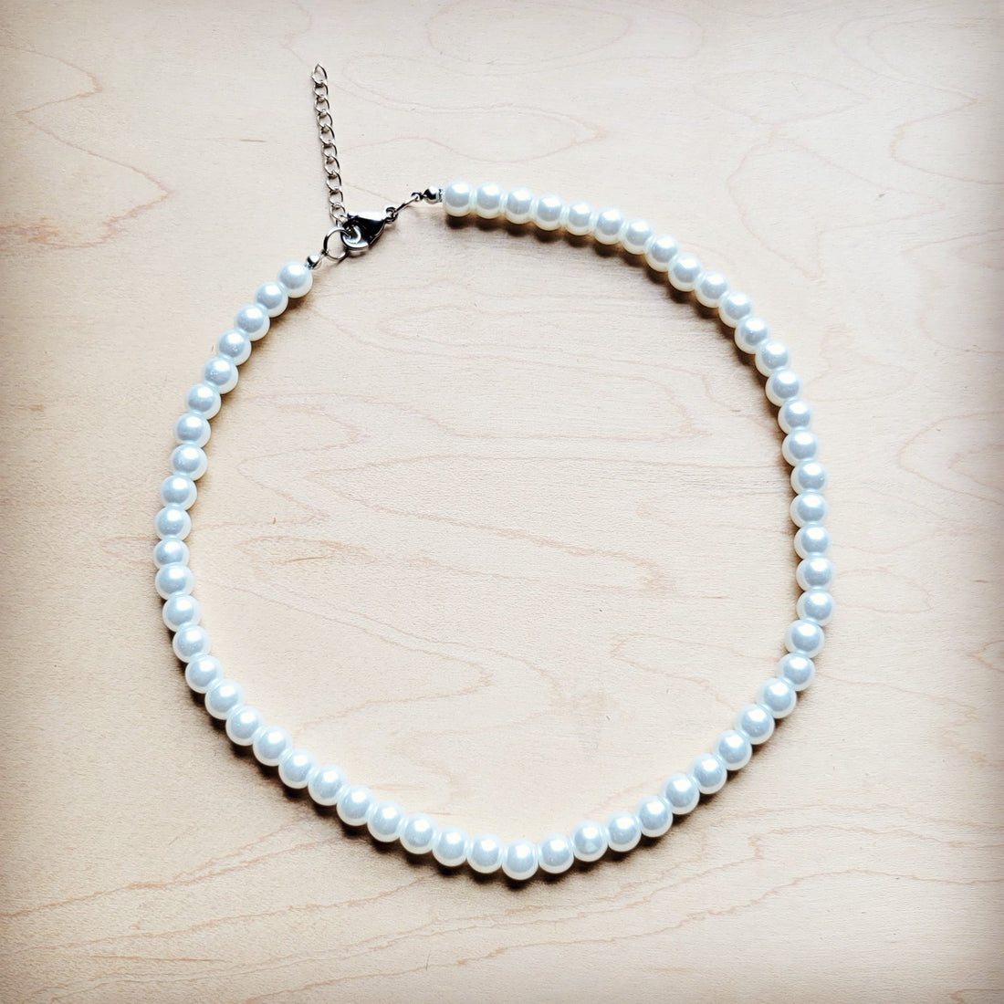 **Glass Pearl Collar Necklace Wedding Collection 259v