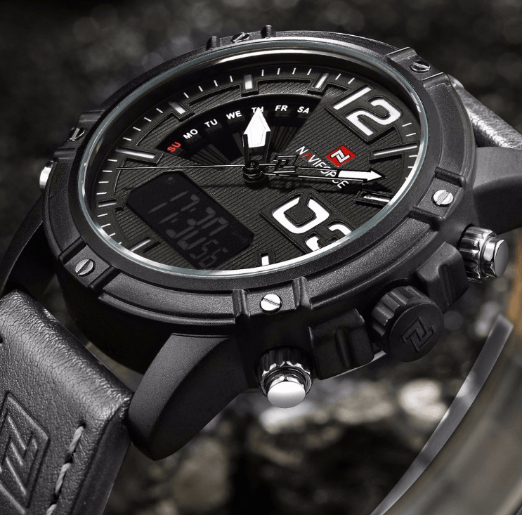 Multifunction Digital Analog Sports Watch with Alarm & Stopwatch