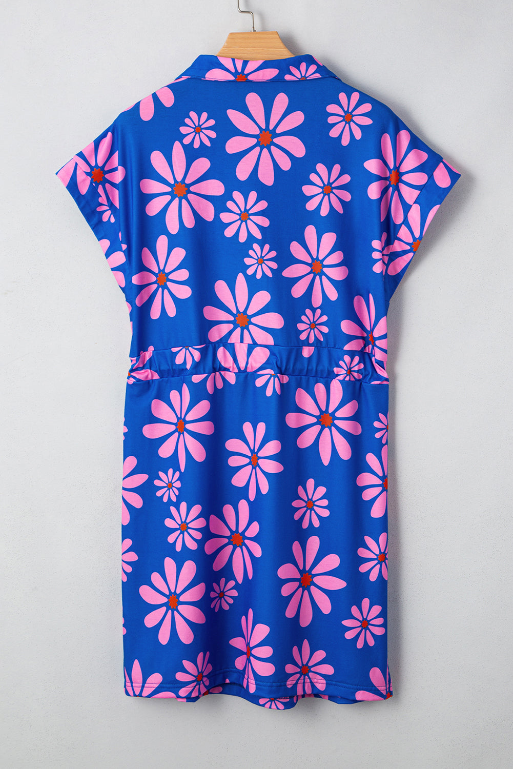 Women's Floral Quarter-Zip Mini Dress