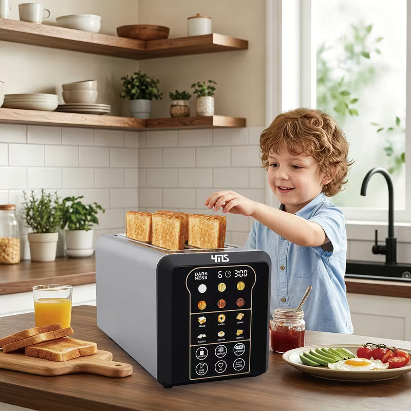 4-Slice Automatic Lift Smart Toaster with LCD Display