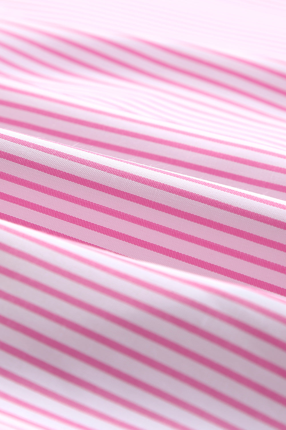 Stripe Smocked Long Sleeve Button-Up Shirt