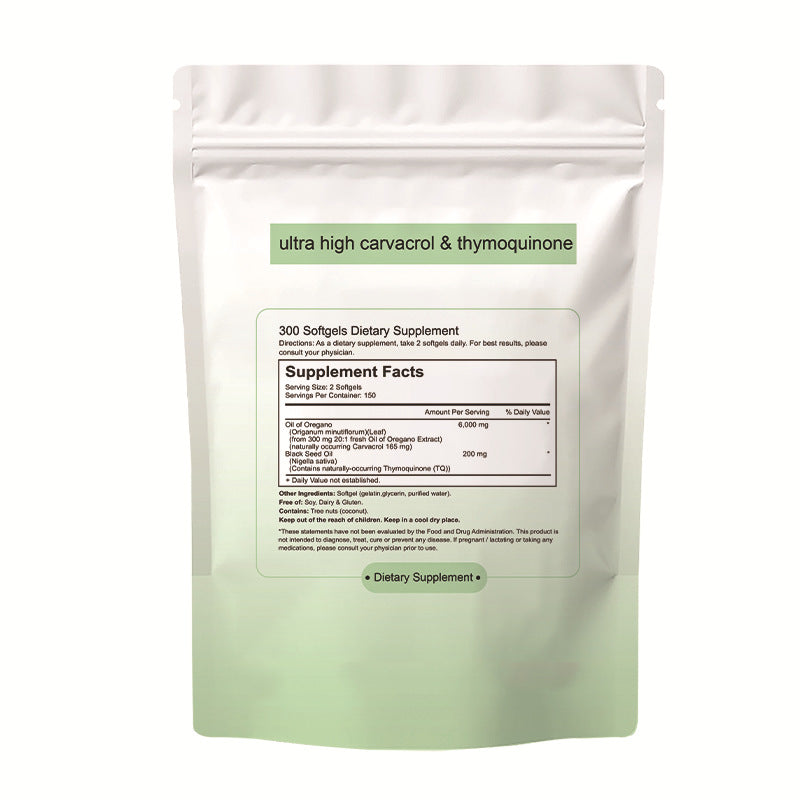 Oregano Oil 300 Softgels Health Supplement