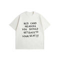 White Loose Fit Letter Print Short Sleeve Graphic Tee