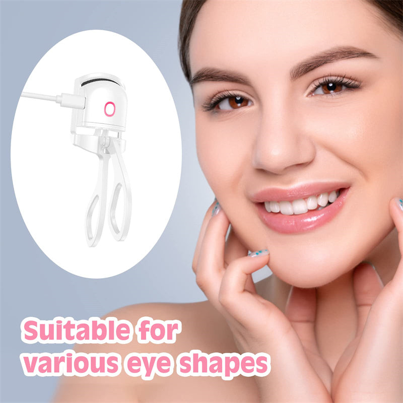 Heated Eyelash Curler Electric USB Rechargeable Mini Lash Tool