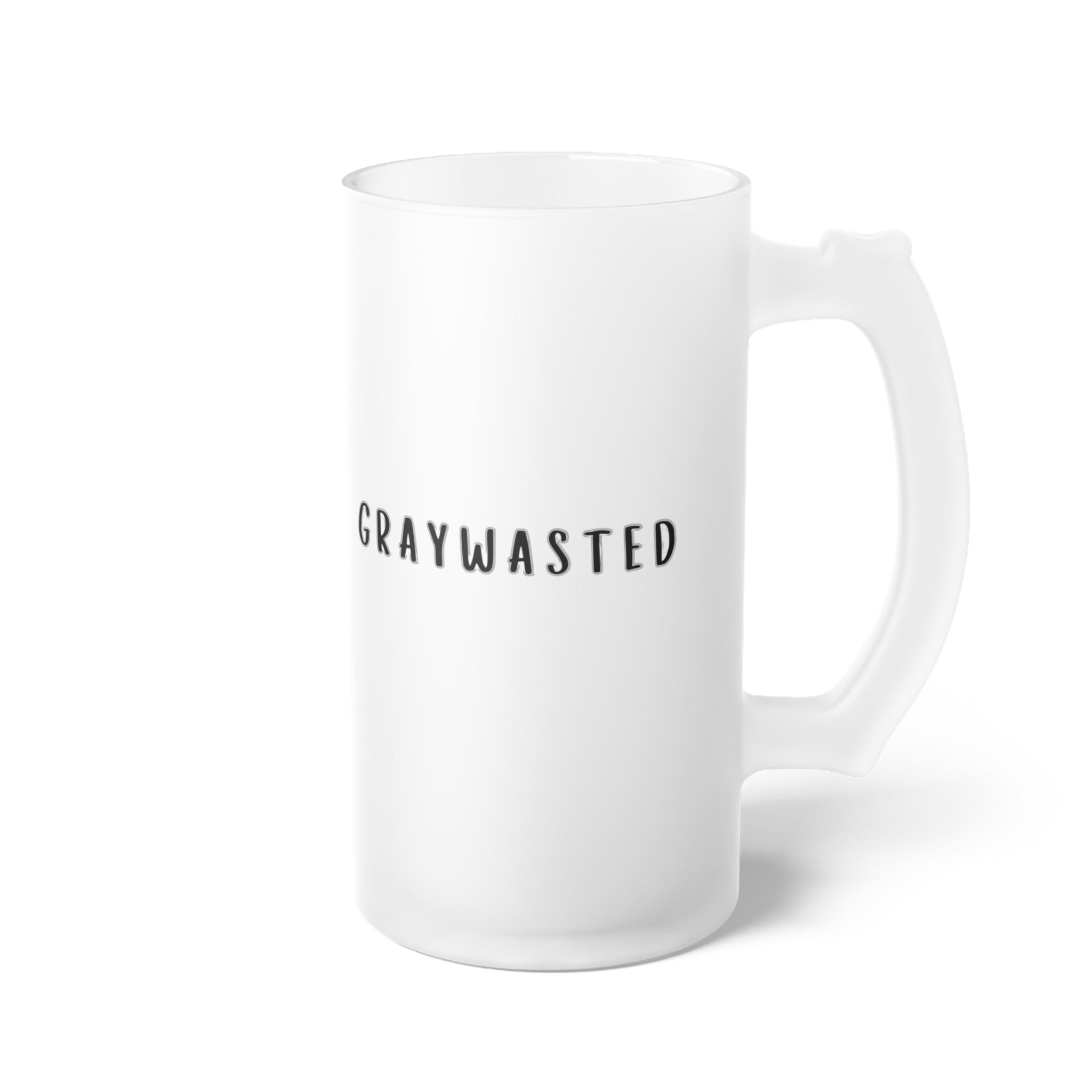 Customized Frosted Glass Beer Mug - 16oz Minimalist Barware
