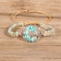 Tree-shaped Charm Double-strand Braided Bracelet