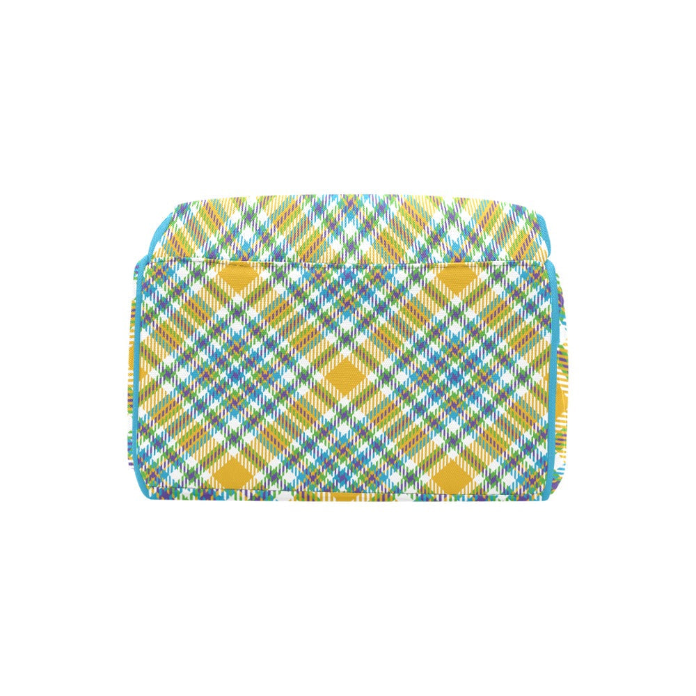 Yellow Plaid Multi-Function Backpack for School Travel and Daily - Image 15
