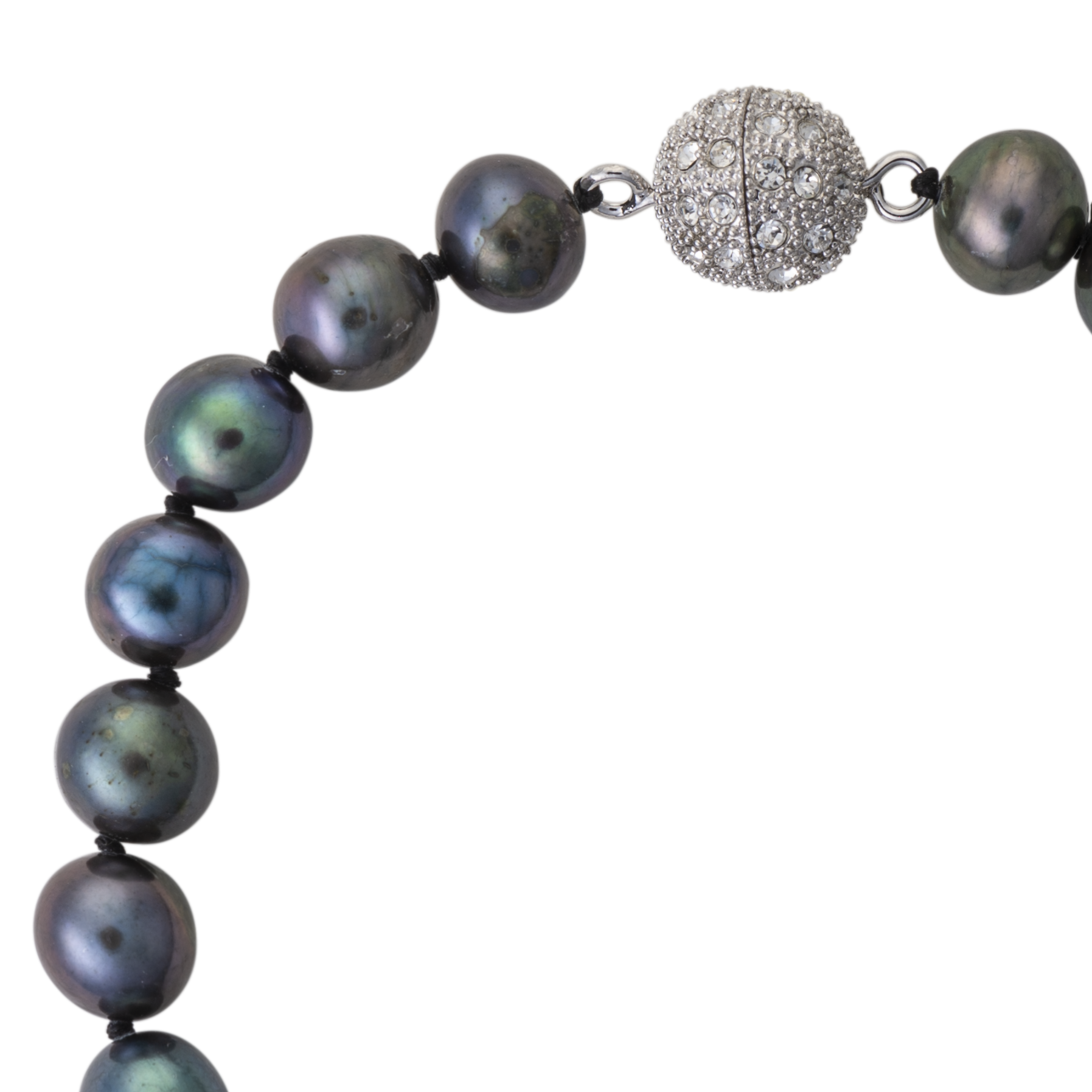 Freshwater Cultured Pearl Bracelet with Sparking Crystal Clasp - Image 3