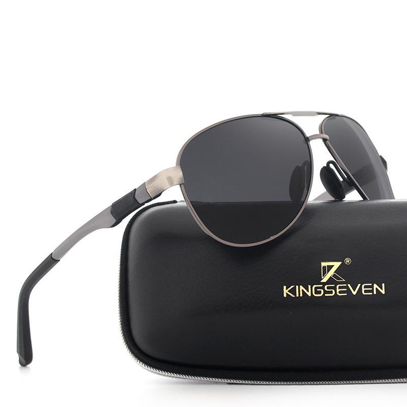 Men's Polarized Aluminum Pilot Sunglasses for Driving and Sport