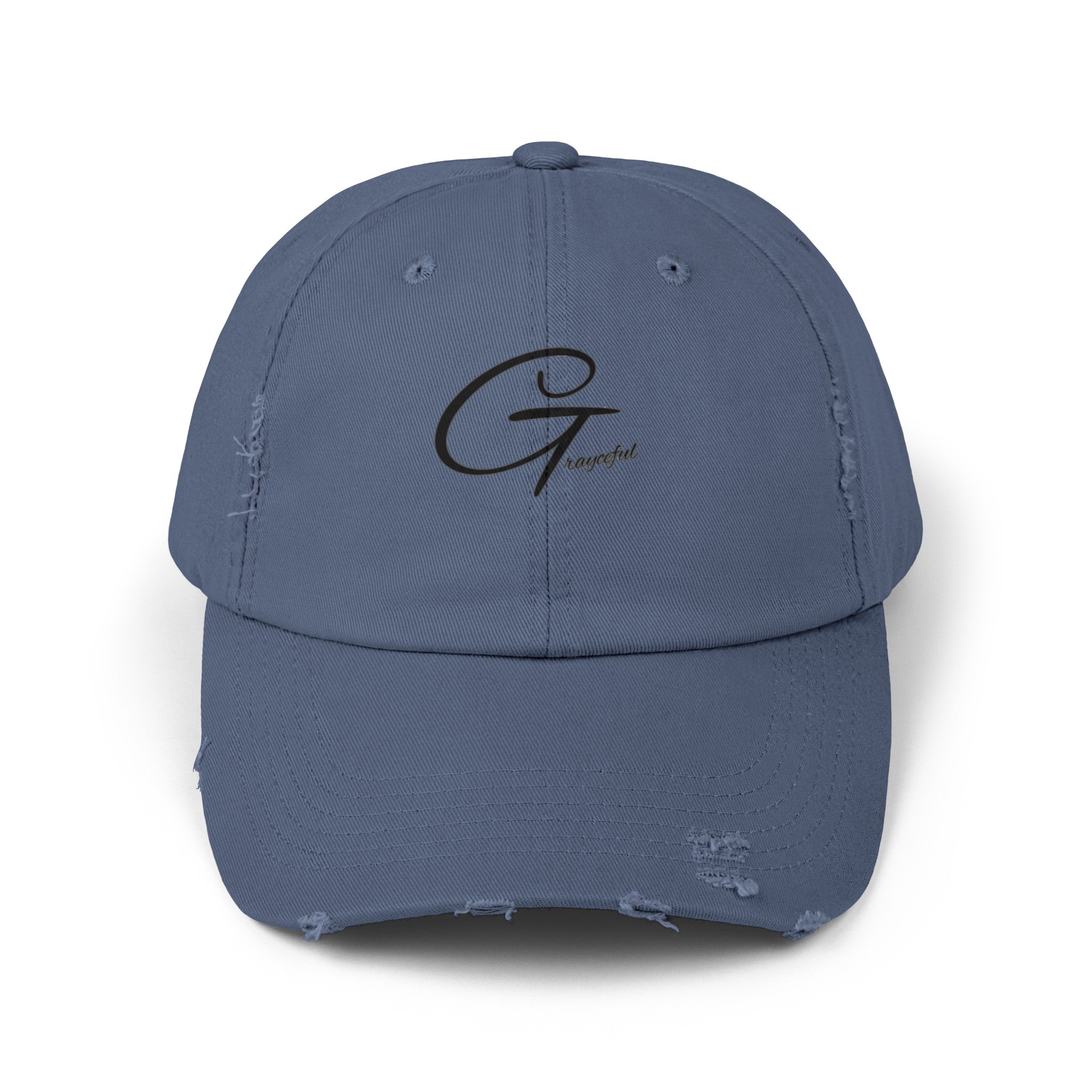 Distressed Cotton Baseball Cap - Unisex Casual Minimalist Hat