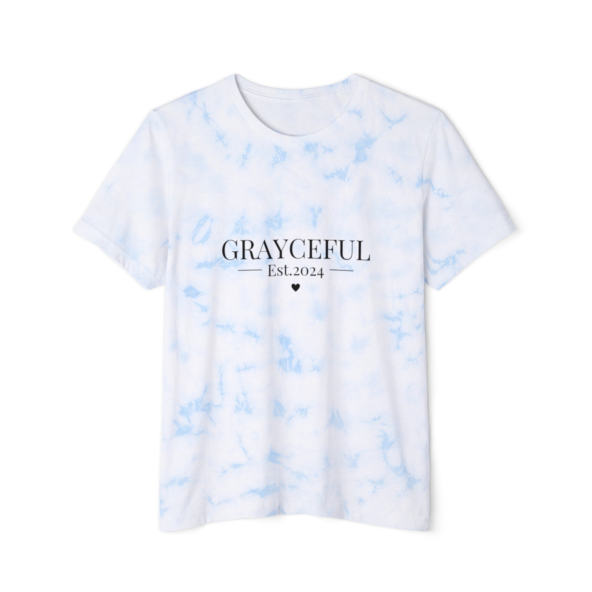 Unisex Tie-Dye Short Sleeve Crew Neck T-Shirt Modern Casual Top