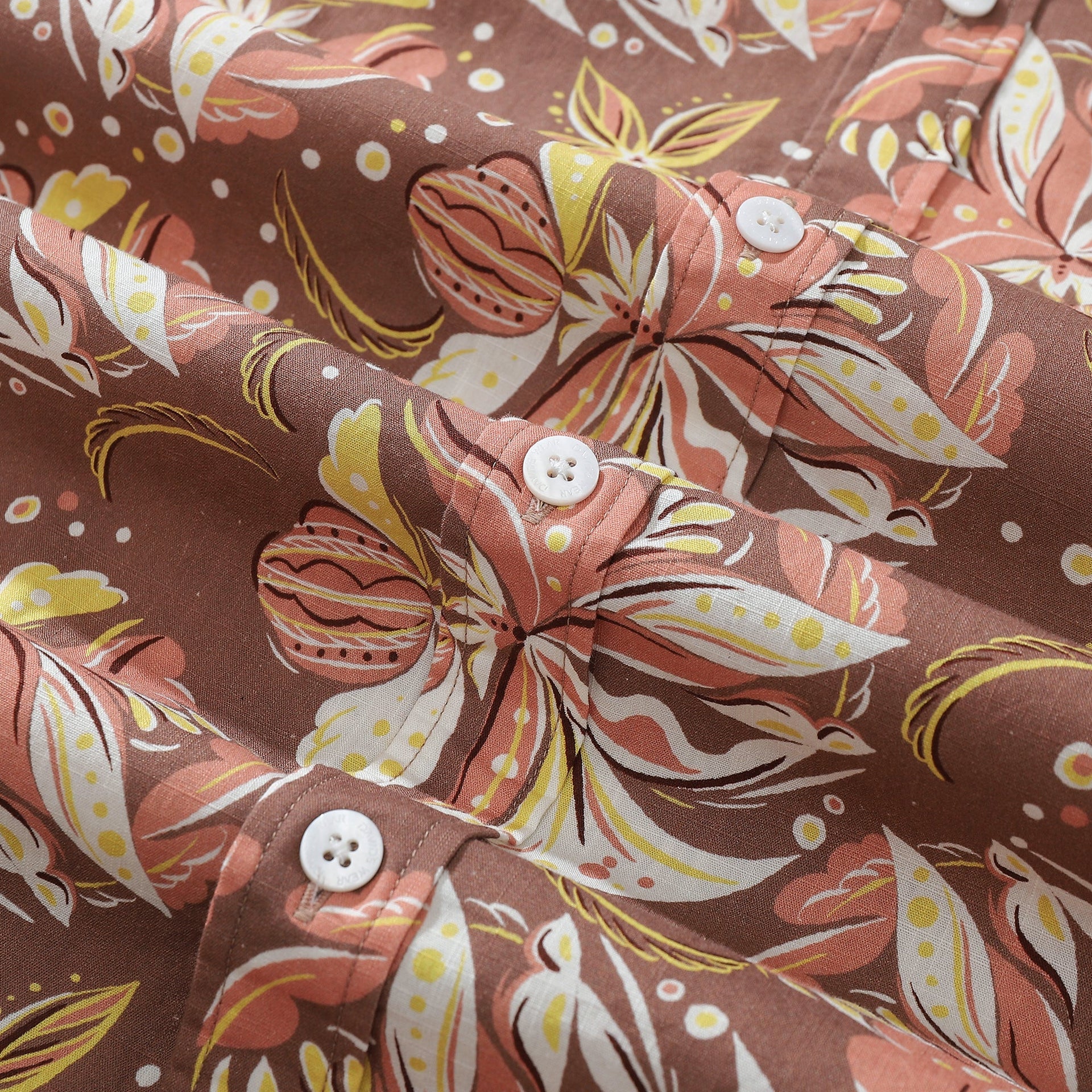 Burgundy Glamorous Cocktail Party Print Cotton Shirt