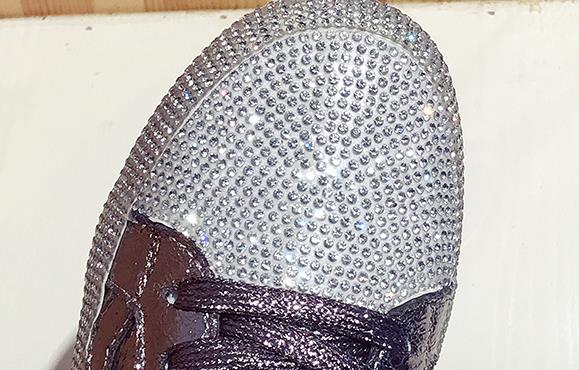Women's Golden Silver Bling Sneakers - Image 3