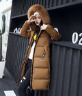 Women's Harajuku Puffer Parka with Detachable Faux Fur Hood - Image 2