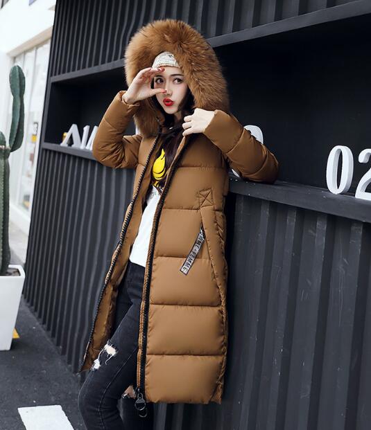 Women's Harajuku Puffer Parka with Detachable Faux Fur Hood - Image 2