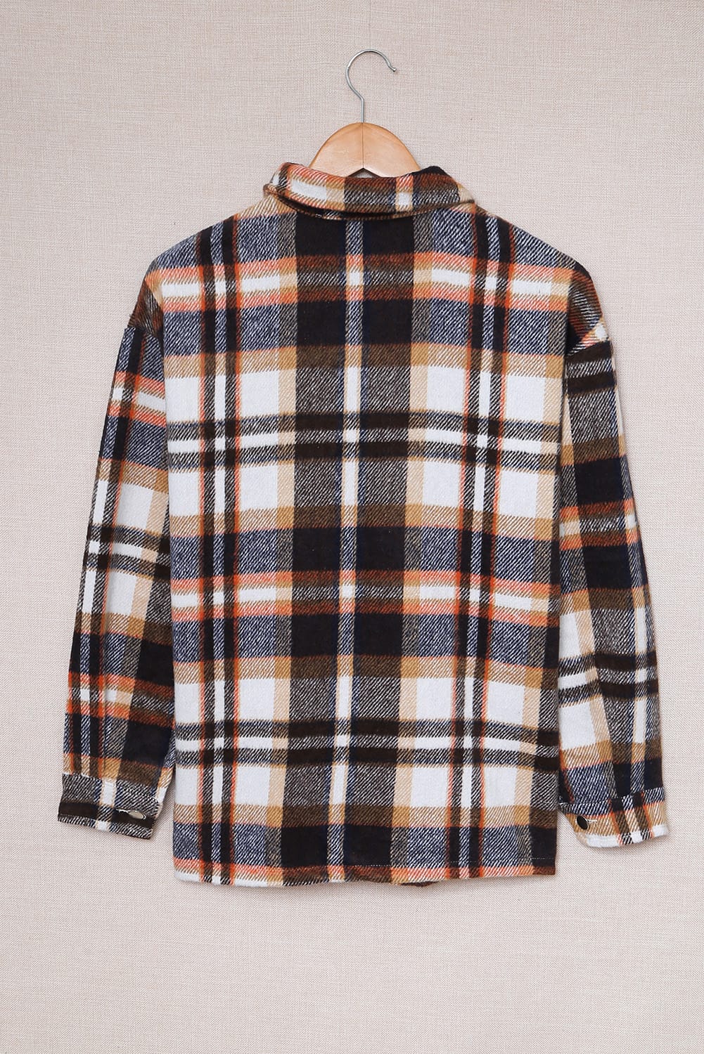 Brown Plaid Flannel Shacket | Button-Up Long Sleeve