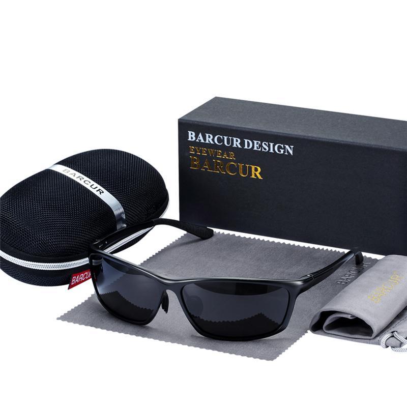 Oversized Square Polarized Sunglasses Retro Sport Style