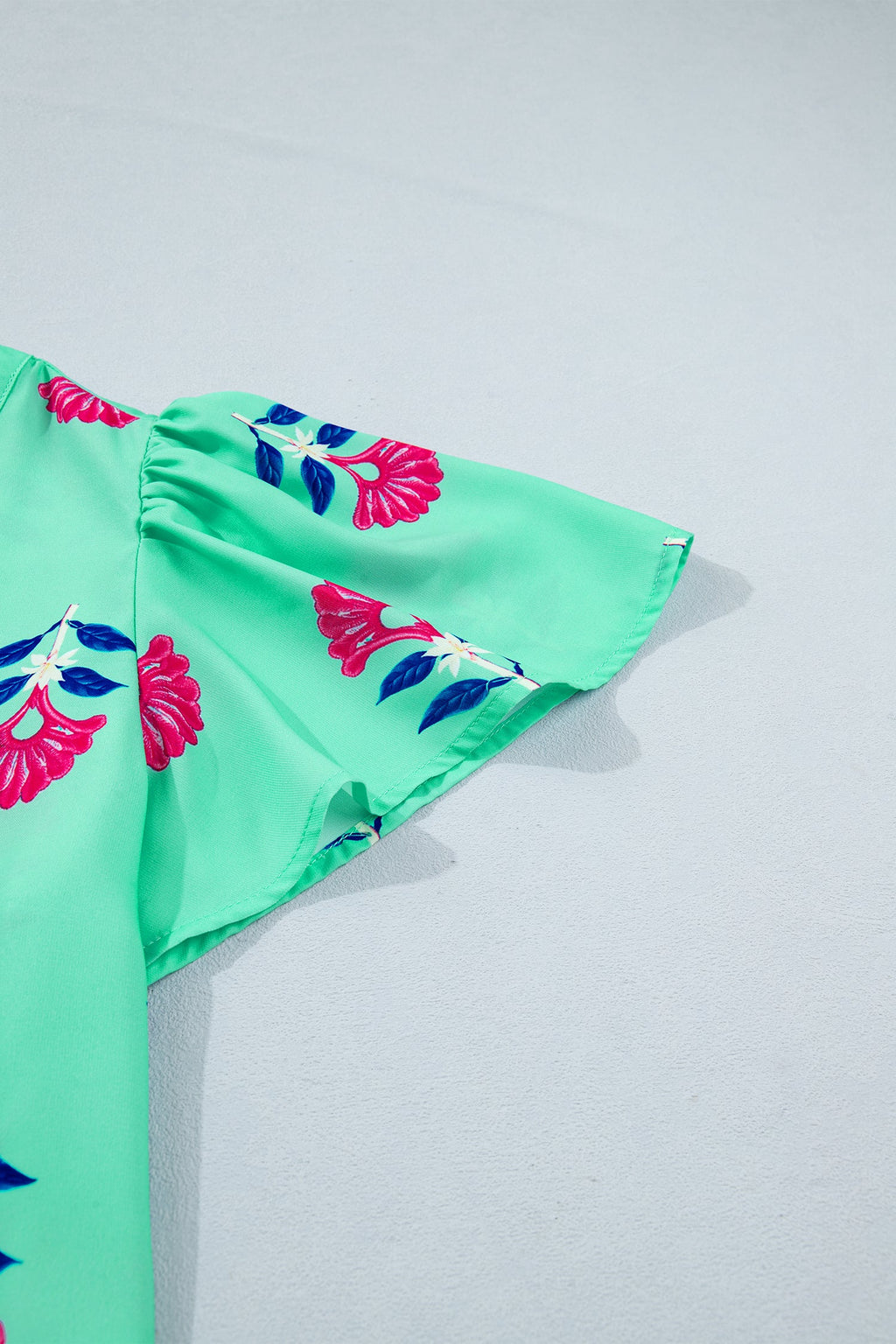 Gianna Floral Flutter Sleeve V-Neck Blouse