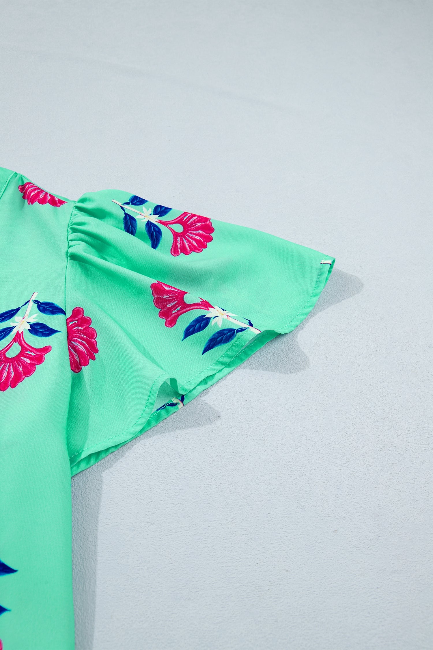 Gianna Floral Flutter Sleeve V-Neck Blouse